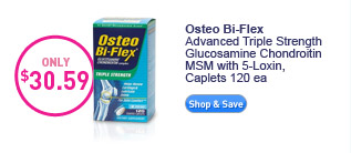 Osteo Bi-Flex Advanced Triple Strength Glucosamine Chondroitin MSM with 5-loxin, 120 caplets - ONLY $30.59 - Shop & Save