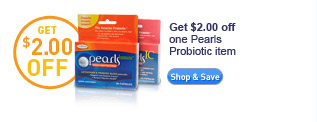 Get $2.00 off one select Pearls Probiotic - Get $2.00 off - Shop & Save